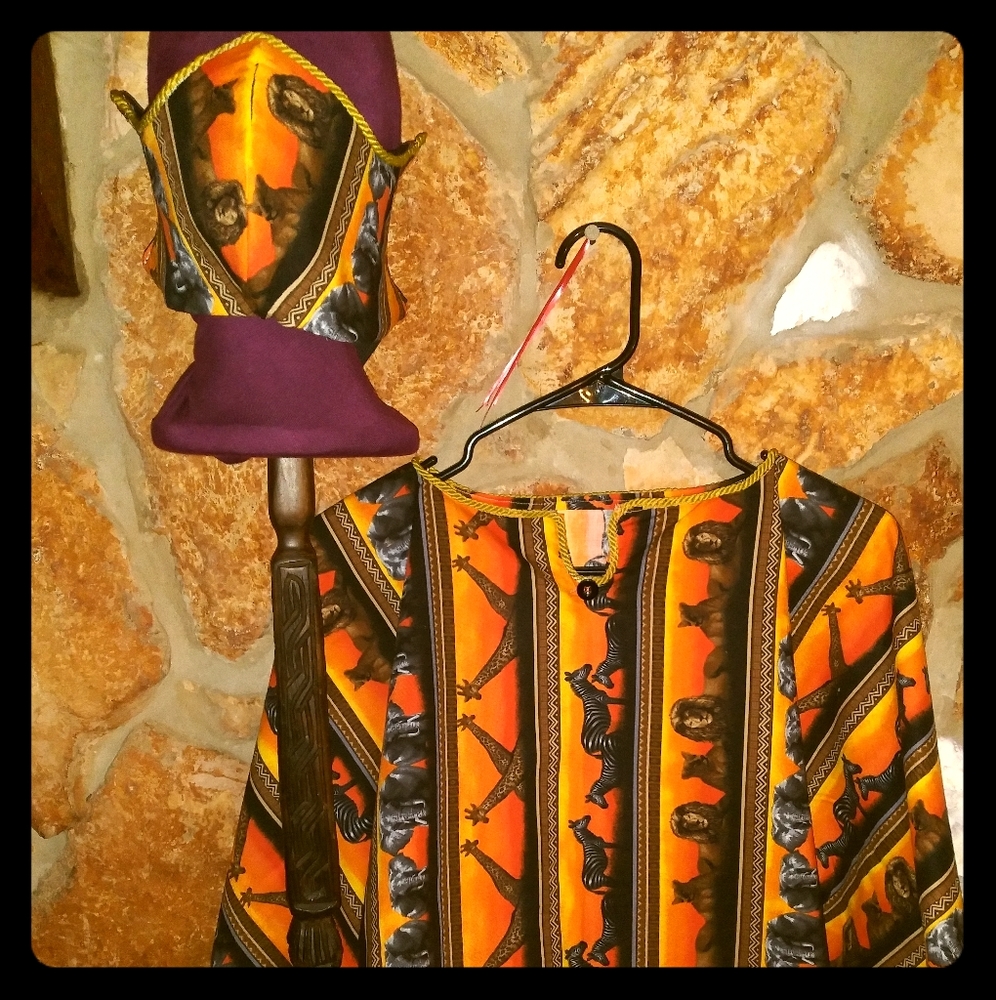 African dashiki and matching mask